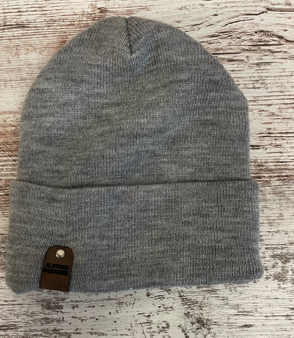Surprise Saying Leather Patch - Stocking Hat