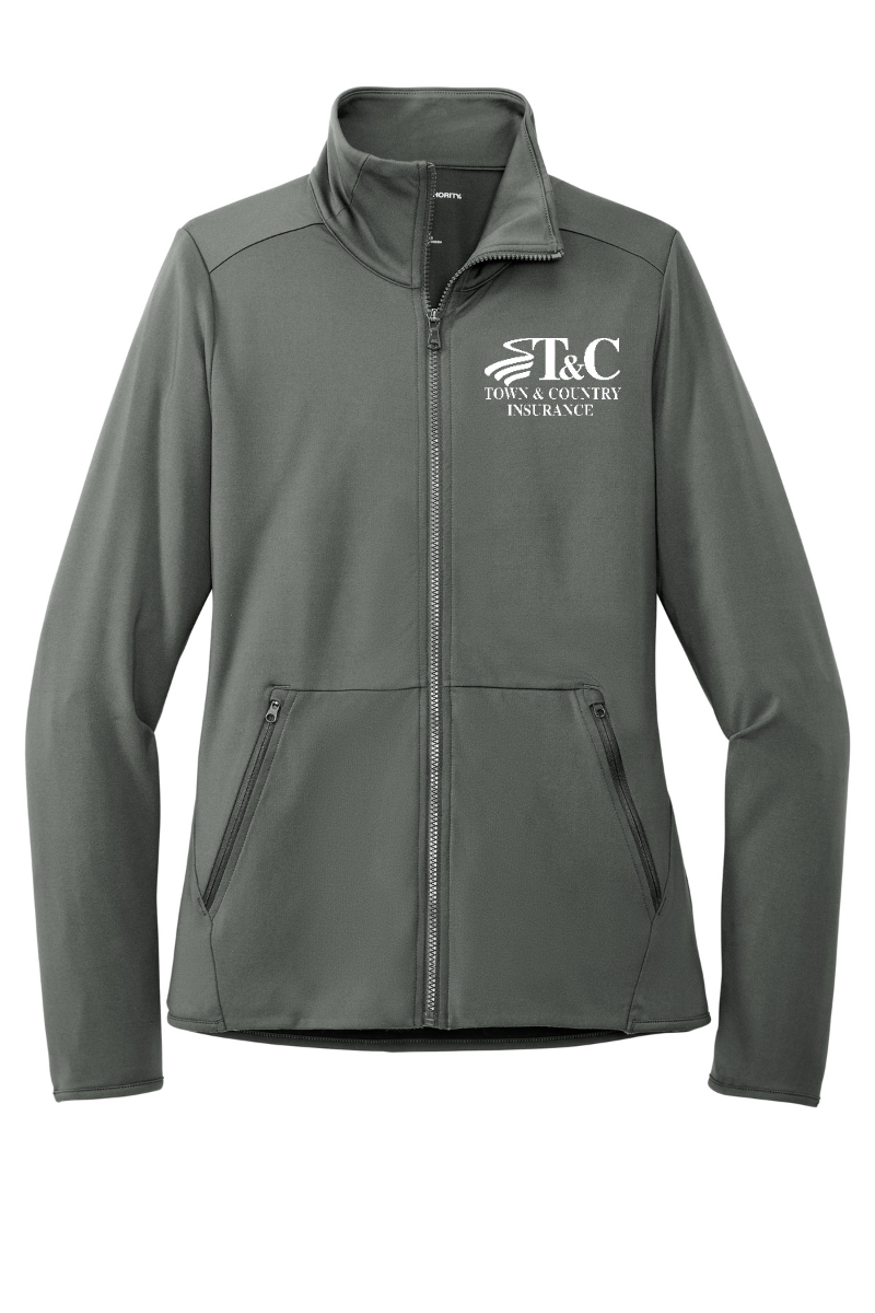 Extended Sizes - Port Authority Ladies Accord Stretch Fleece Full-Zip - LK595 - T&C
