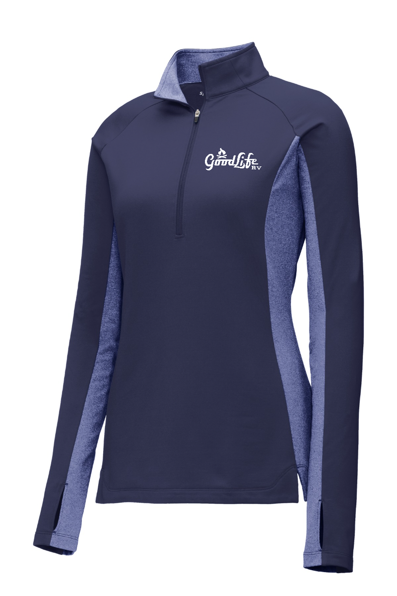 Sport-Tek® Women's Sport-Wick® Stretch Contrast 1/4-Zip Pullover - LST854 - EMB Goodlife RV