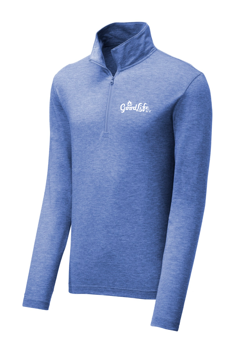 Sport-Tek PosiCharge Tri-Blend Wicking 1/4-Zip Pullover - ST407- EMB Goodlife RV