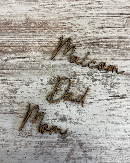 Custom Wooden Name Tag