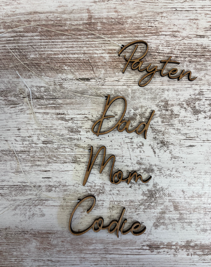 Custom Wooden Name Tag