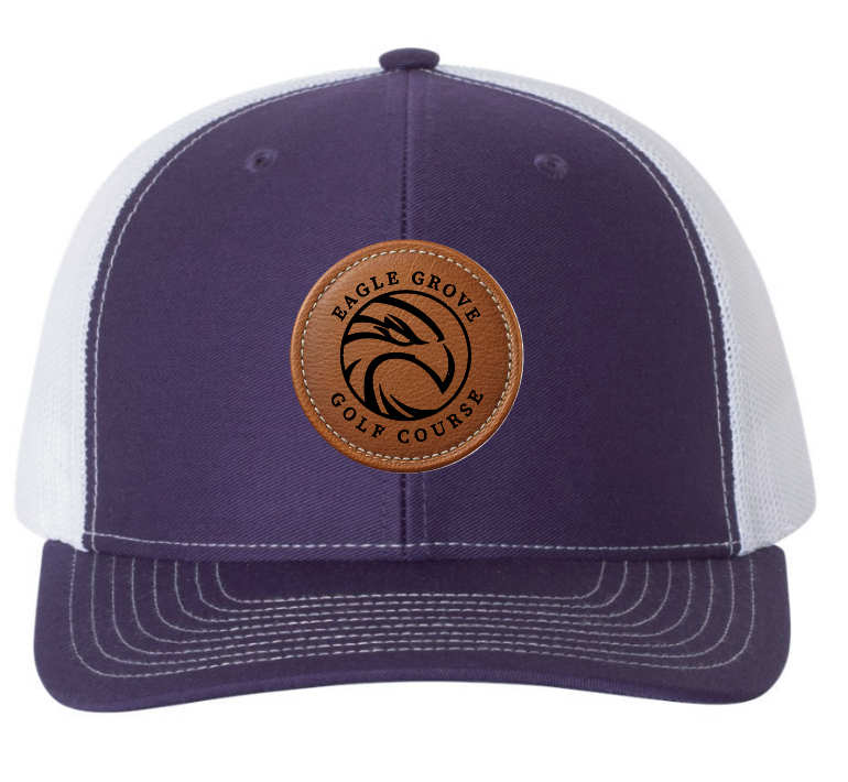 Eagle Grove Golf Course LEATHER patch Hat