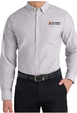 Van Diest Supply Co SuperPro Oxford Men's Long Sleeve Button Up