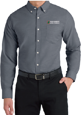 Van Diest Supply Co SuperPro Oxford Men's Long Sleeve Button Up