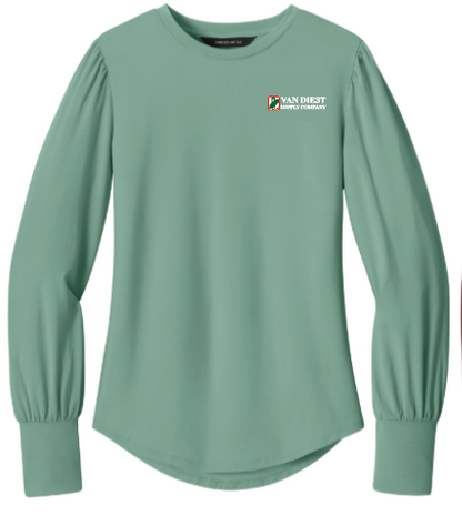 Mercer+Mettle® Women’s Stretch Jersey Long Sleeve Blouson Top - MM1019 Van Diest Supply Co