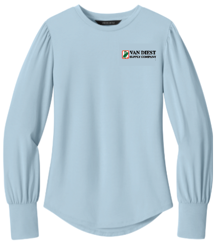 Mercer+Mettle® Women’s Stretch Jersey Long Sleeve Blouson Top - MM1019 Van Diest Supply Co