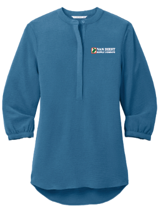 Port Authority Ladies 3/4-Sleeve Textured Crepe Tunic - LW713 - Van Diest Supply Co