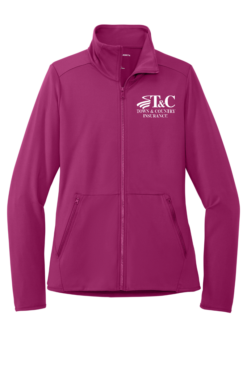 Extended Sizes - Port Authority Ladies Accord Stretch Fleece Full-Zip - LK595 - T&C