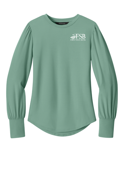 Mercer+Mettle® Women’s Stretch Jersey Long Sleeve Blouson Top - MM1019 - FSB