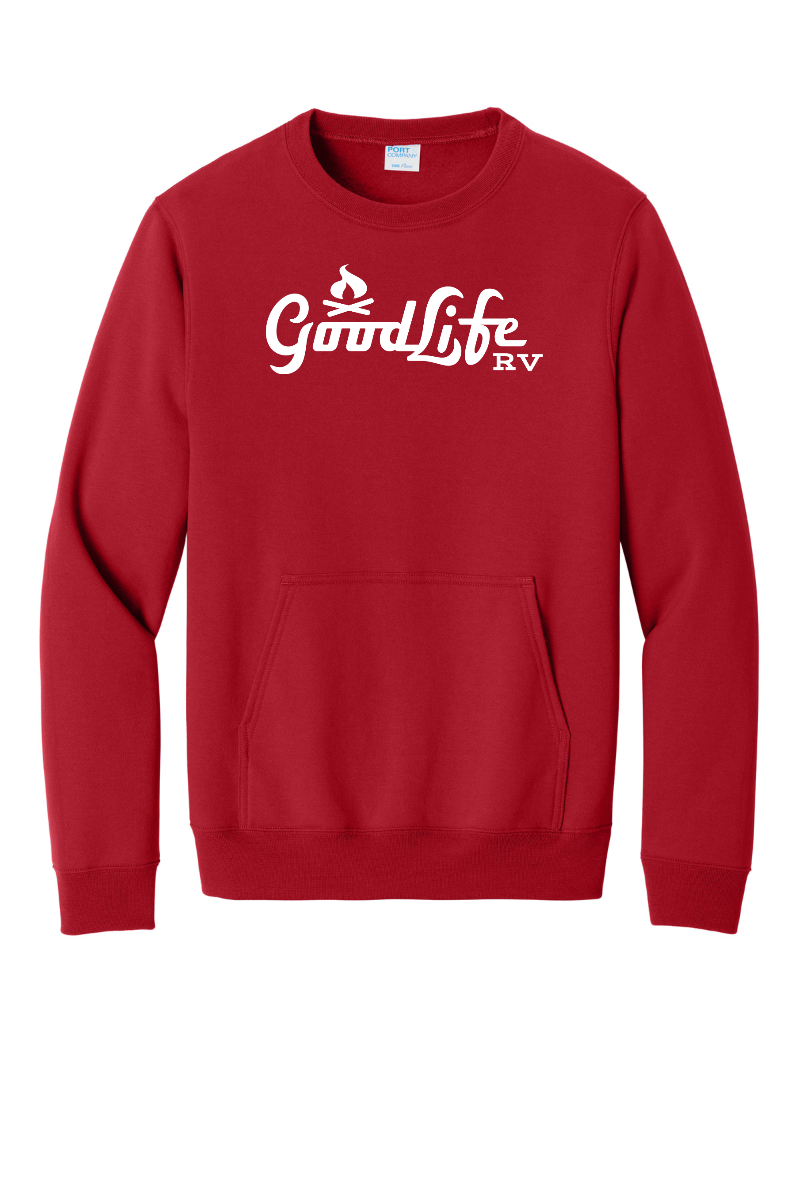 Port & Company® Core Fleece Crewneck Pocket Sweatshirt - PC78PKT - DTF Goodlife RV