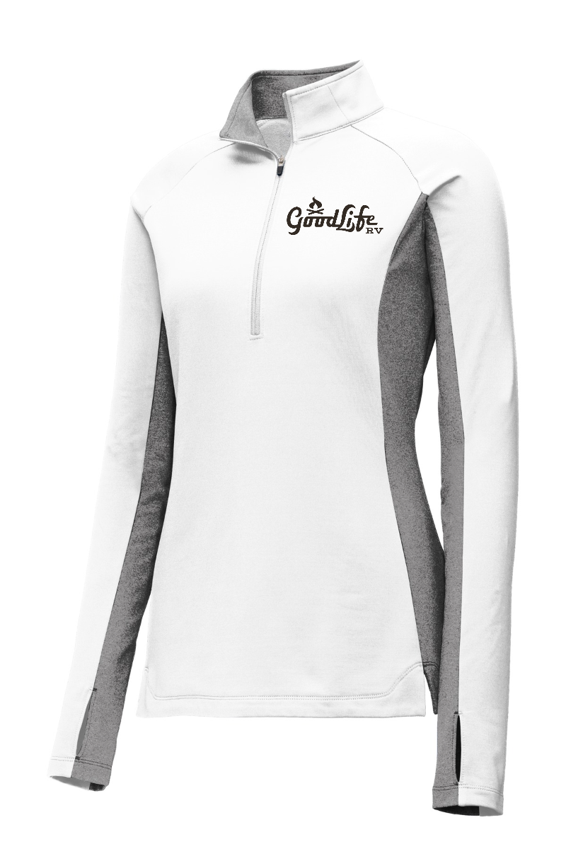 Sport-Tek® Women's Sport-Wick® Stretch Contrast 1/4-Zip Pullover - LST854 - EMB Goodlife RV