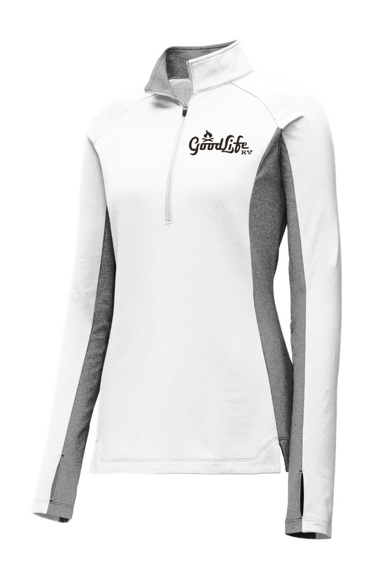Sport-Tek® Women's Sport-Wick® Stretch Contrast 1/4-Zip Pullover - LST854 - EMB Goodlife RV