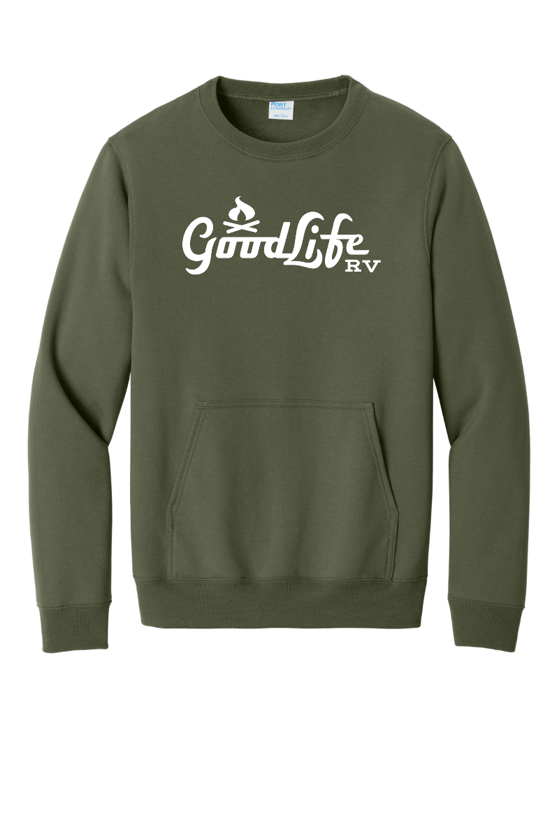 Port & Company® Core Fleece Crewneck Pocket Sweatshirt - PC78PKT - DTF Goodlife RV