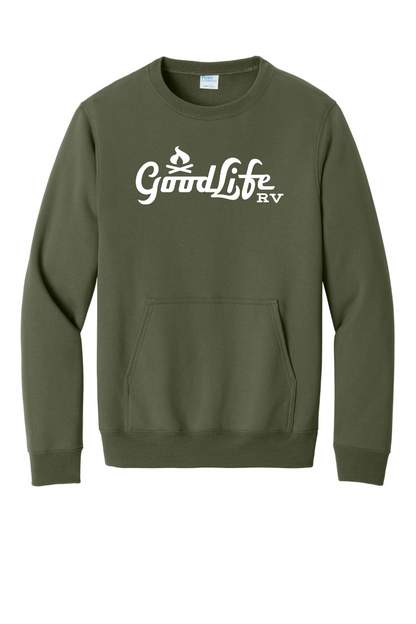 Port & Company® Core Fleece Crewneck Pocket Sweatshirt - PC78PKT - DTF Goodlife RV