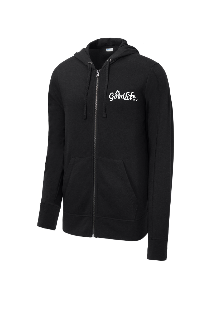 Sport-Tek PosiCharge Tri-Blend Wicking Fleece Full-Zip Hooded Jacket - ST293 - EMB Goodlife RV