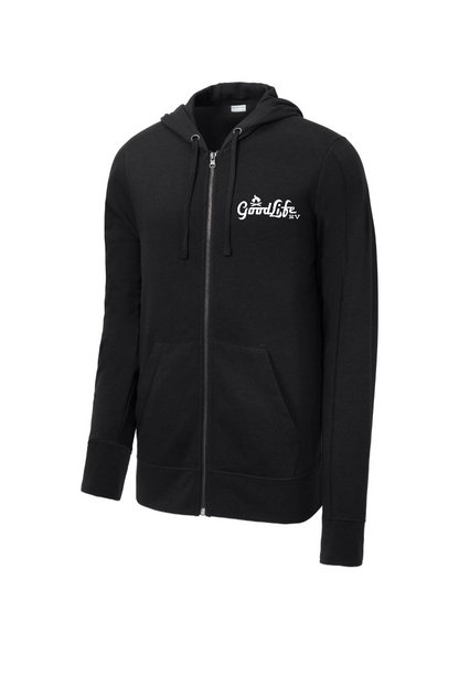 Sport-Tek PosiCharge Tri-Blend Wicking Fleece Full-Zip Hooded Jacket - ST293 - EMB Goodlife RV