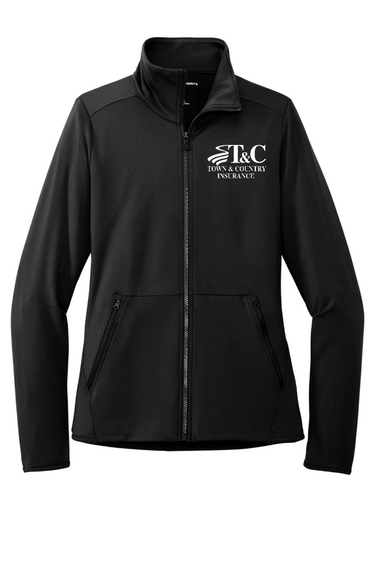 Extended Sizes - Port Authority Ladies Accord Stretch Fleece Full-Zip - LK595 - T&C