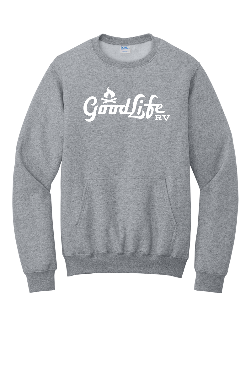 Port & Company® Core Fleece Crewneck Pocket Sweatshirt - PC78PKT - DTF Goodlife RV