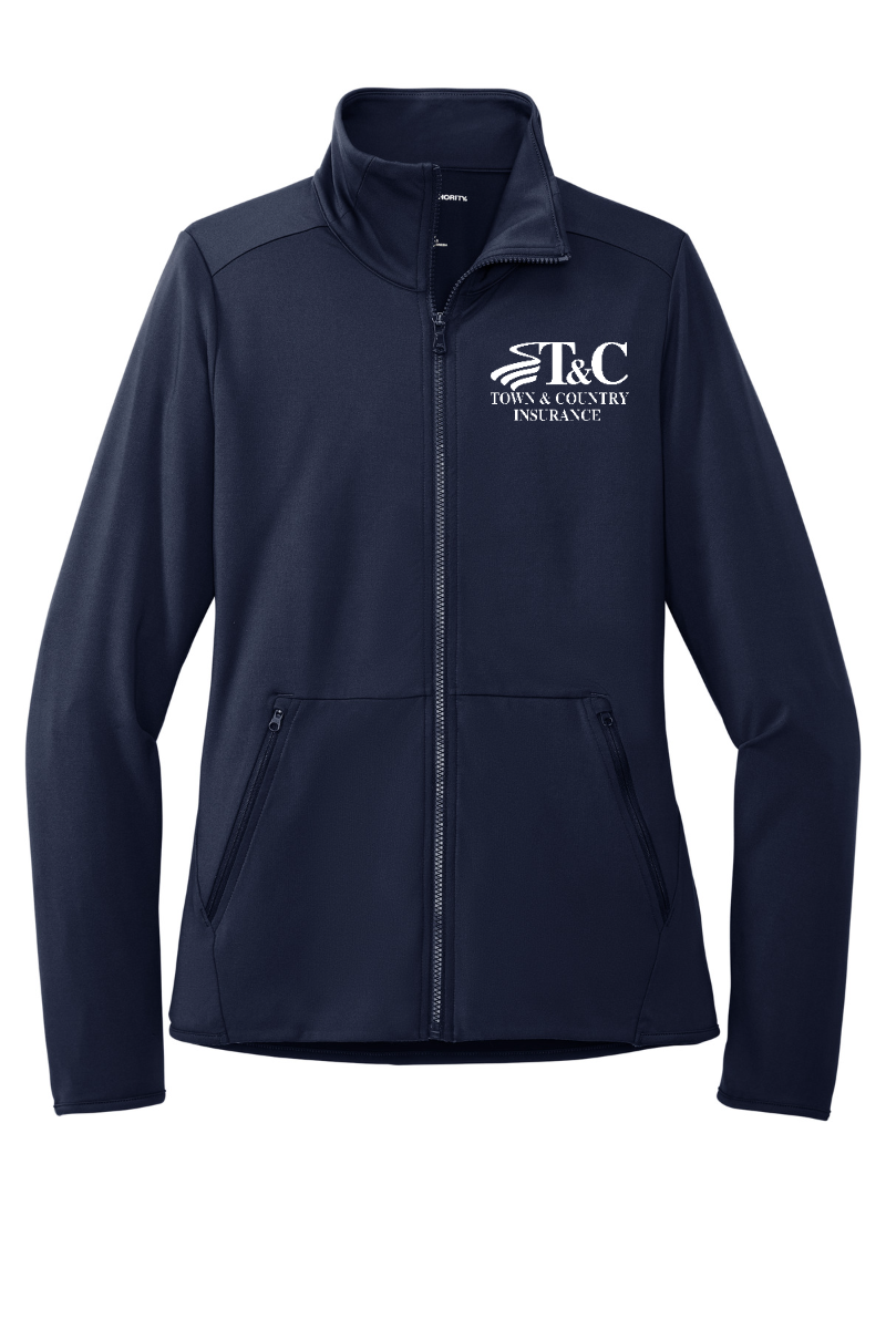 Extended Sizes - Port Authority Ladies Accord Stretch Fleece Full-Zip - LK595 - T&C