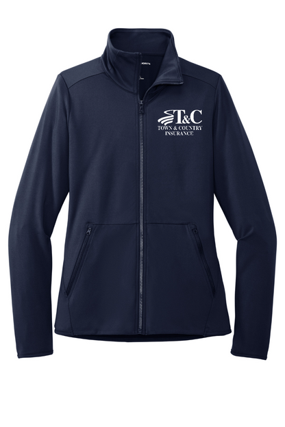 Extended Sizes - Port Authority Ladies Accord Stretch Fleece Full-Zip - LK595 - T&C