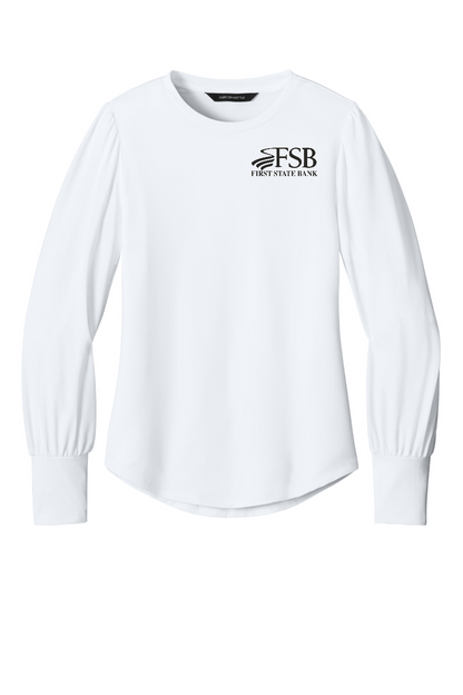 Mercer+Mettle® Women’s Stretch Jersey Long Sleeve Blouson Top - MM1019 - FSB