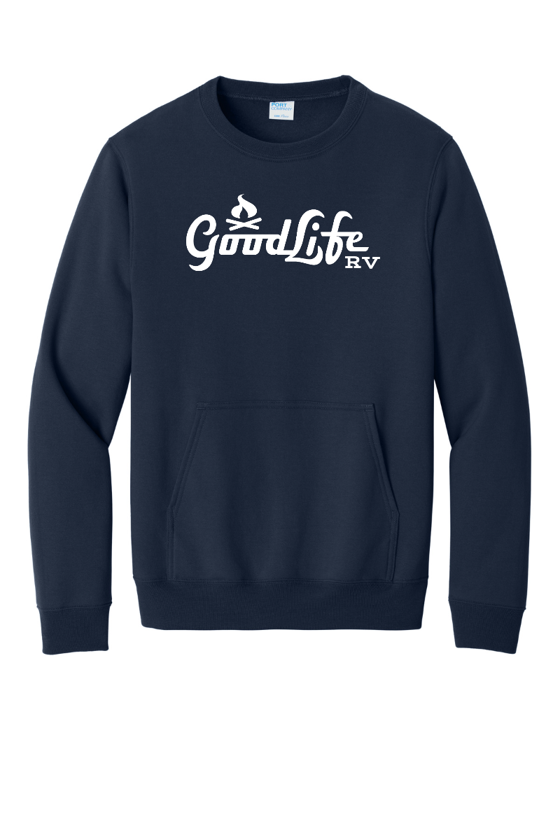 Port & Company® Core Fleece Crewneck Pocket Sweatshirt - PC78PKT - DTF Goodlife RV