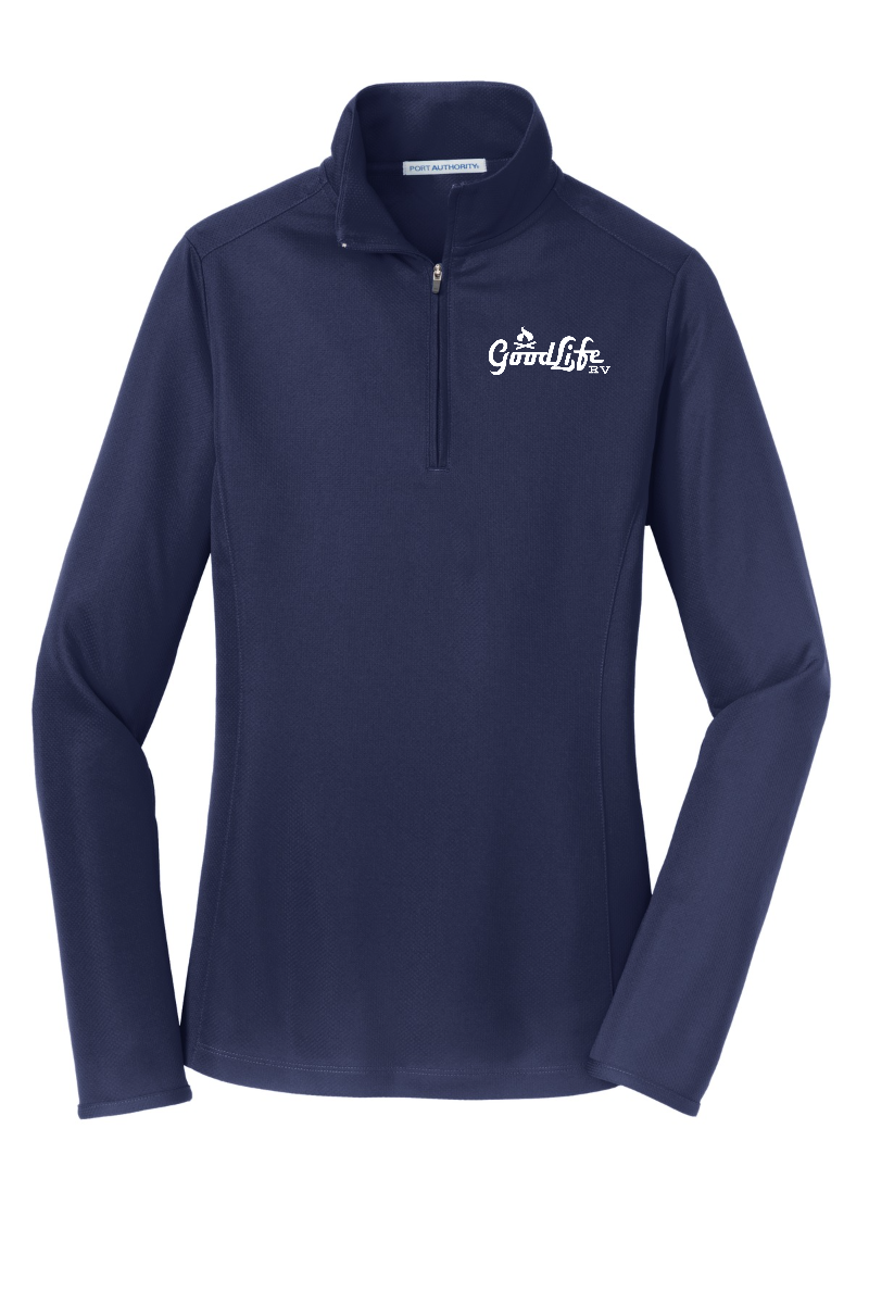 Port Authority Women's Pinpoint Mesh 1/2-Zip - L806 - EMB Goodlife RV