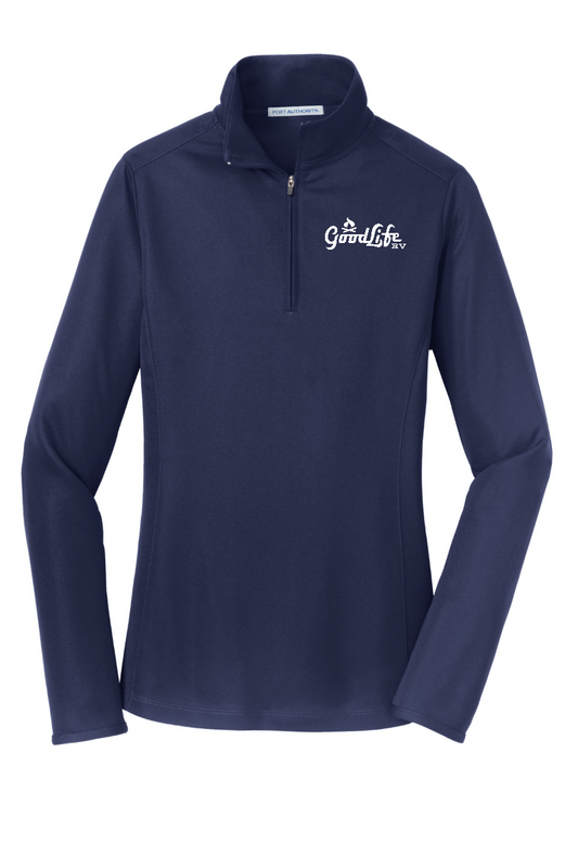Port Authority Women's Pinpoint Mesh 1/2-Zip - L806 - EMB Goodlife RV