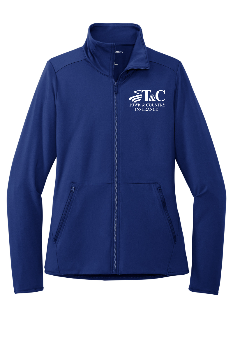 Extended Sizes - Port Authority Ladies Accord Stretch Fleece Full-Zip - LK595 - T&C