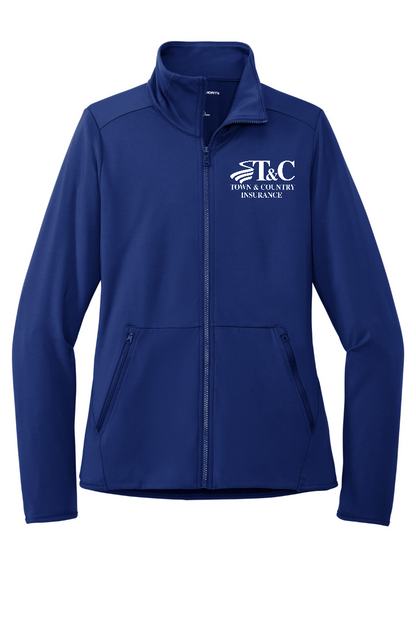 Extended Sizes - Port Authority Ladies Accord Stretch Fleece Full-Zip - LK595 - T&C